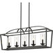 Mercer 5 Light 38 inch Matte Black Linear Pendant Ceiling Light